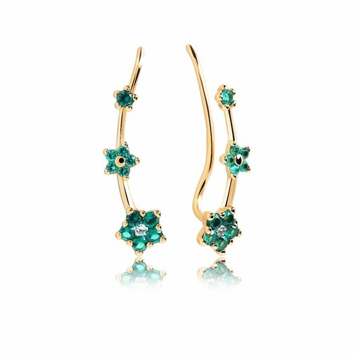 Серьги VALTERA серебро 925 проба фианит прозрачный 1026₽