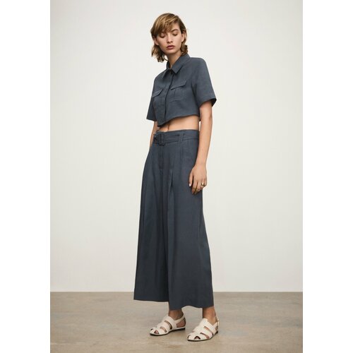 фото Брюки mango outlet yati, размер 36 eu, синий
