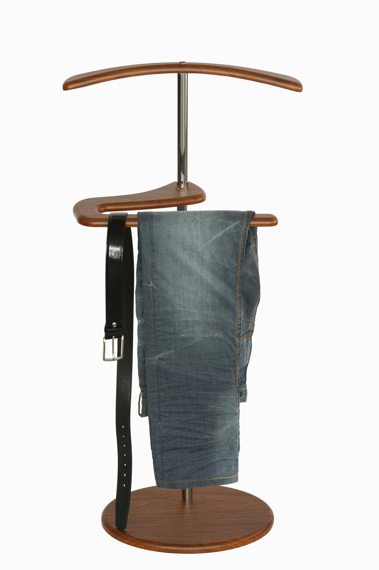 Вешалка напольная для одежды, кронштейн для хранения одежды металл/МДФ — фото 1