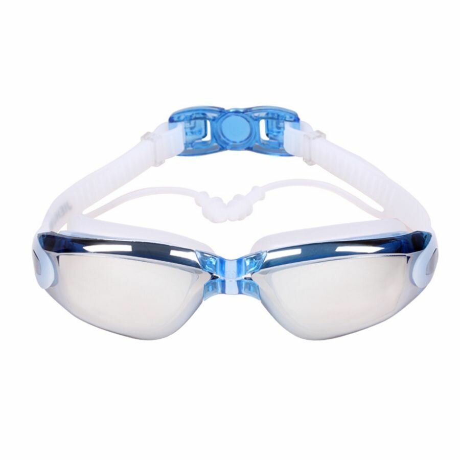Очки для плавания взрослые JIEHU J-8530 белые гальванические