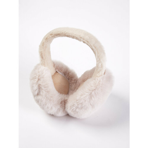 Меховые наушники теплые от холода на зиму и осень бежевый 480₽