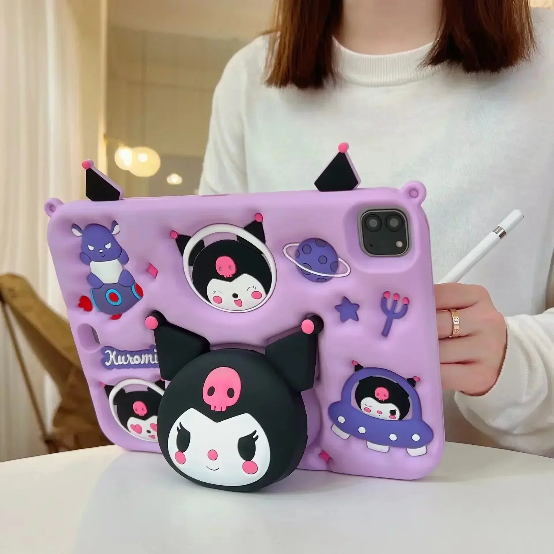 Kuromi Kids Противоударный чехол-подставка для Samsung Galaxy Tab A9 — фото 1