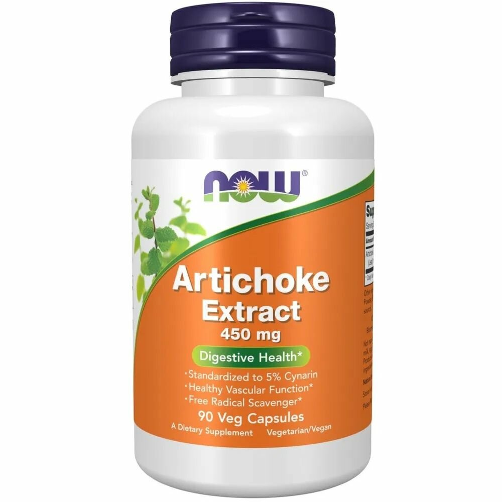 NOW Foods Artichoke Extract 450 мг 90 капсул Артишок Экстракт (для пищеварения)