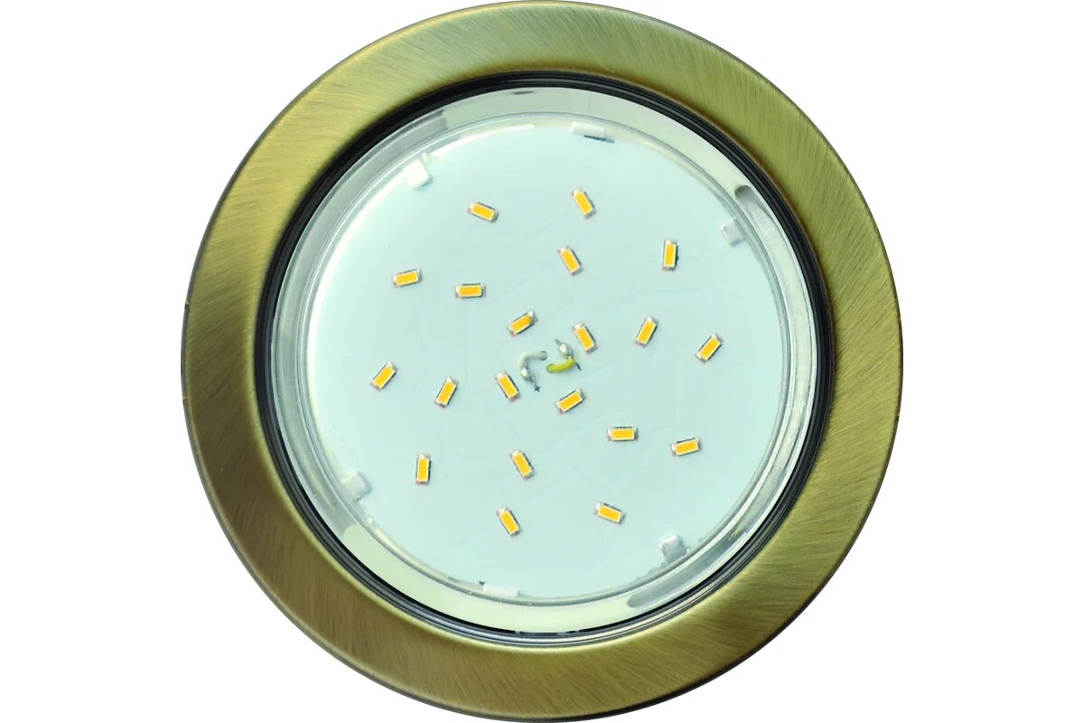 Ecola GX53 H4 Светильник встраив. без рефл. Черненая бронза 38x106 - упаковка 10 шт FN5310ECB