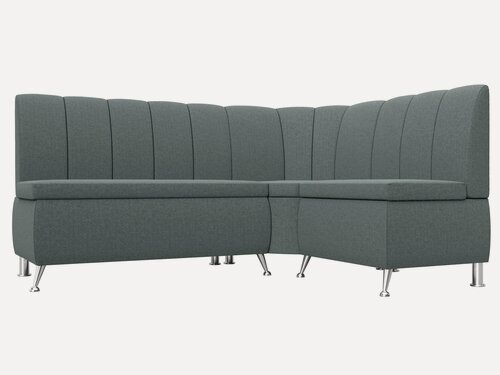 Изображение товара Диван кухонный угловой Кантри, правый угол, 4-местный, размер: 170x88х133см, Рогожка, Амур 07 серый