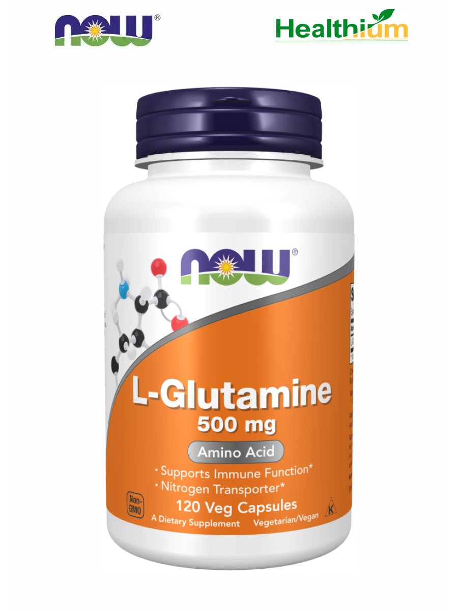 NOW L-Glutamine 500мг 120 капсул "Now L-Глутамин 500 мг" Нау Глютамин в капсулах