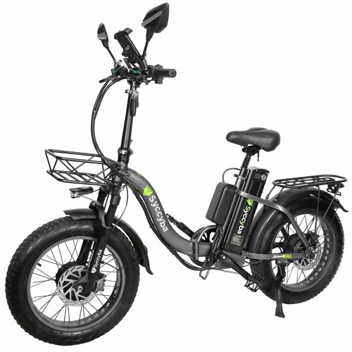 Электровелосипед Syccyba F11 Pro Dual 48V/15Ah (полный привод) - Серый обод