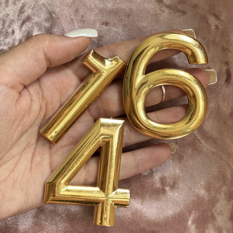 Цифры для часов, арабские золотые 6,2см EPOXYMASTER — фото 1