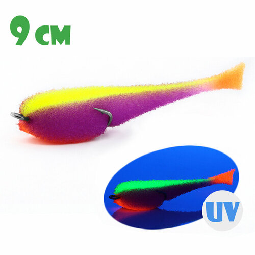 Поролоновая Рыбка Мормыш с Открытым Двойником 9cm #22 (3 шт.)