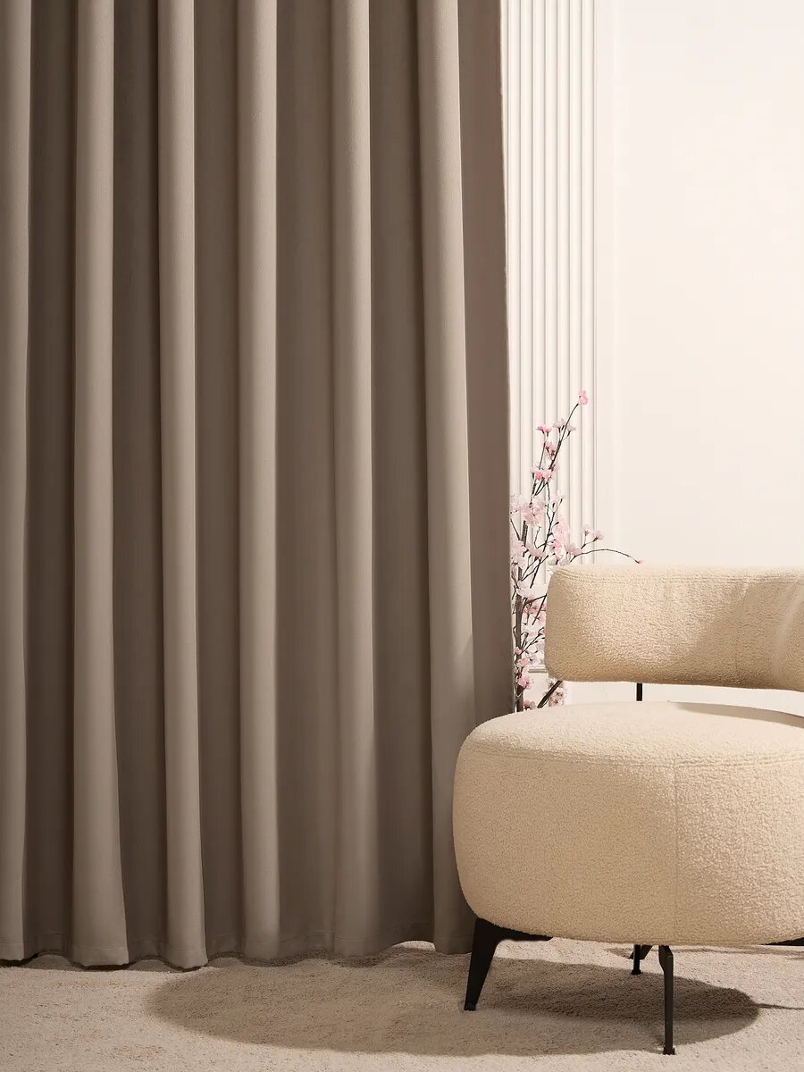 Шторы для гостиной и спальни SANPA HOME,150х250 см, 2шт. на шторной ленте — фото 1