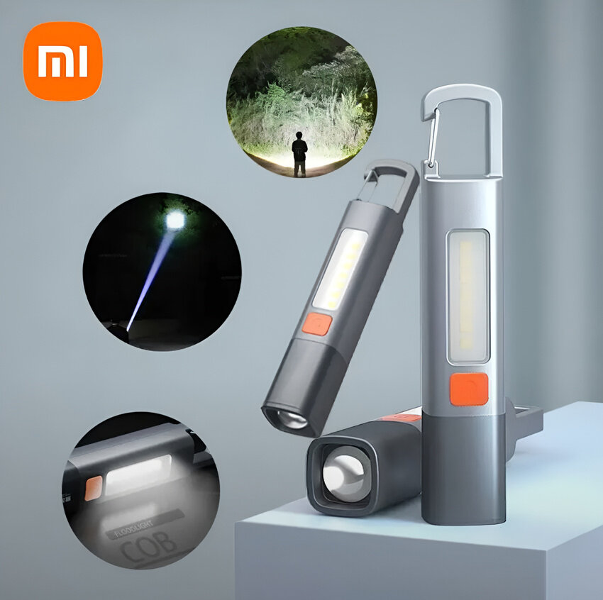 Фонарь Xiaomi LEDLamp3, ручной, светодиодный, с карабином, встроенный аккумулятор