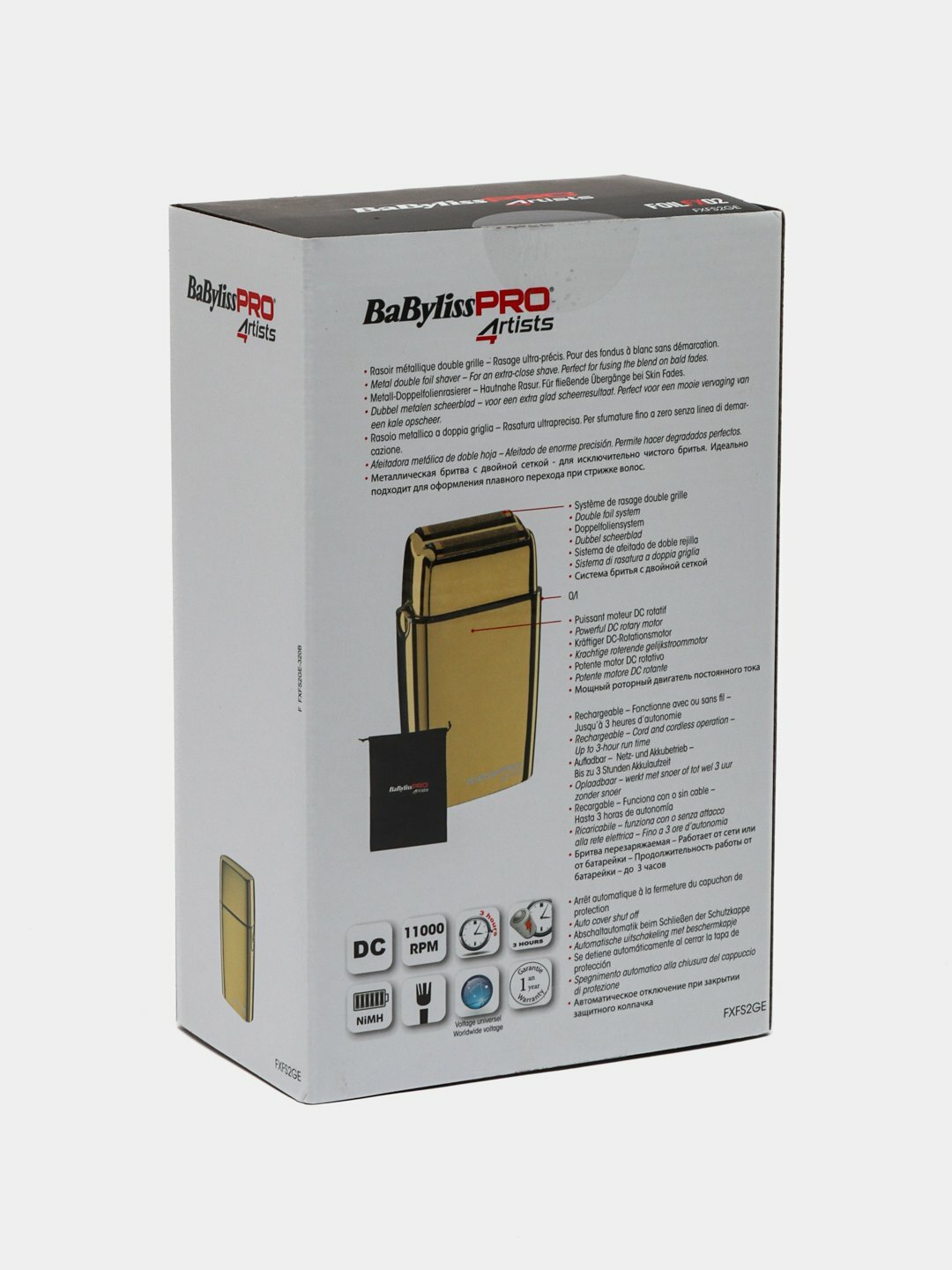 Электробритва BaBylissPro Gold FXFS2GE, золотистая, роторный мотор, сеточный нож — фото 1