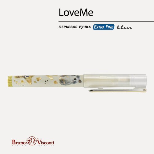 Изображение товара Ручка перьевая Bruno Visconti "LOVE ME" 4 вида дизайна, цвет чернил синий, в пластиковом пенале