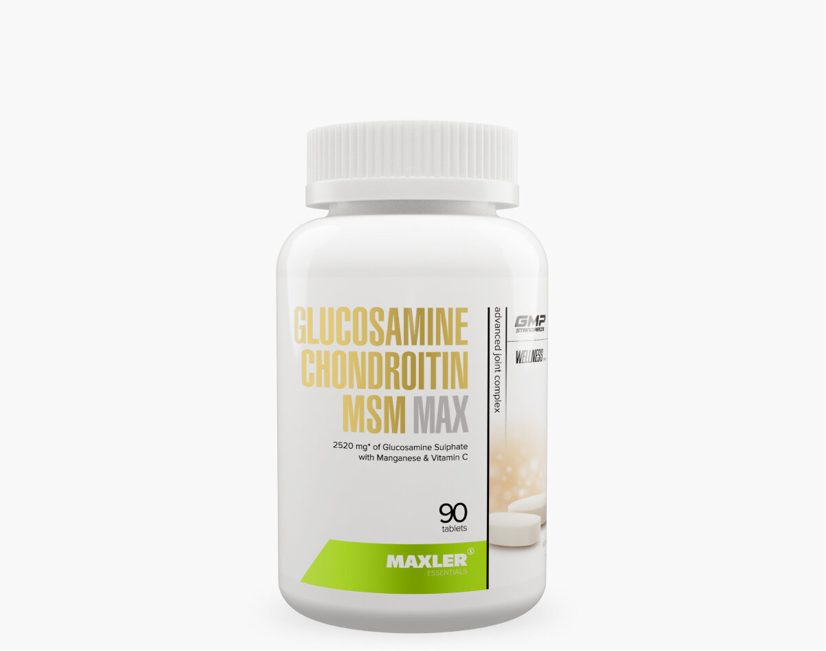 Глюкозамин хондроитин МСМ, Maxler Glucosamine-Chondroitin-MSM MAX 90 tabs
