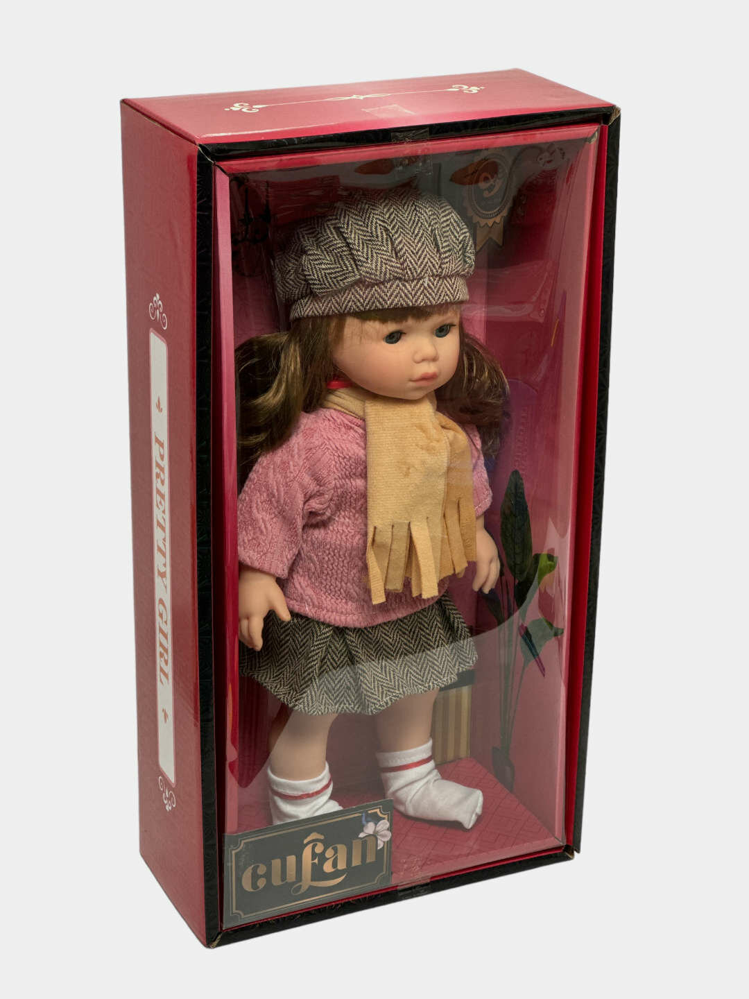 Кукла Cufan Арт. 9914BXY с аксессуарами розовая 40 см. Код. 24425