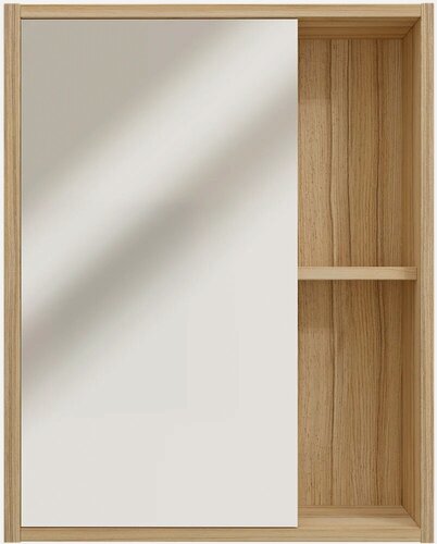 Изображение товара Зеркало в ванную со шкафом DIWO Углич 50 см с открытыми полками, дуб вотан