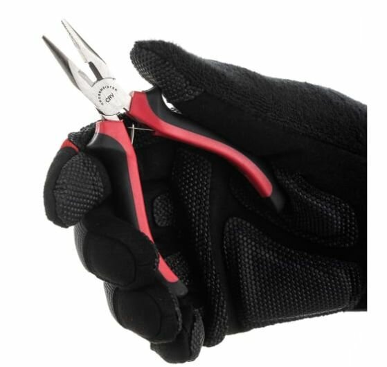 Тонкогубцы мини GROSSMEISTER 125 мм 013004004 двухкомпонентные рукоятки — фото 1