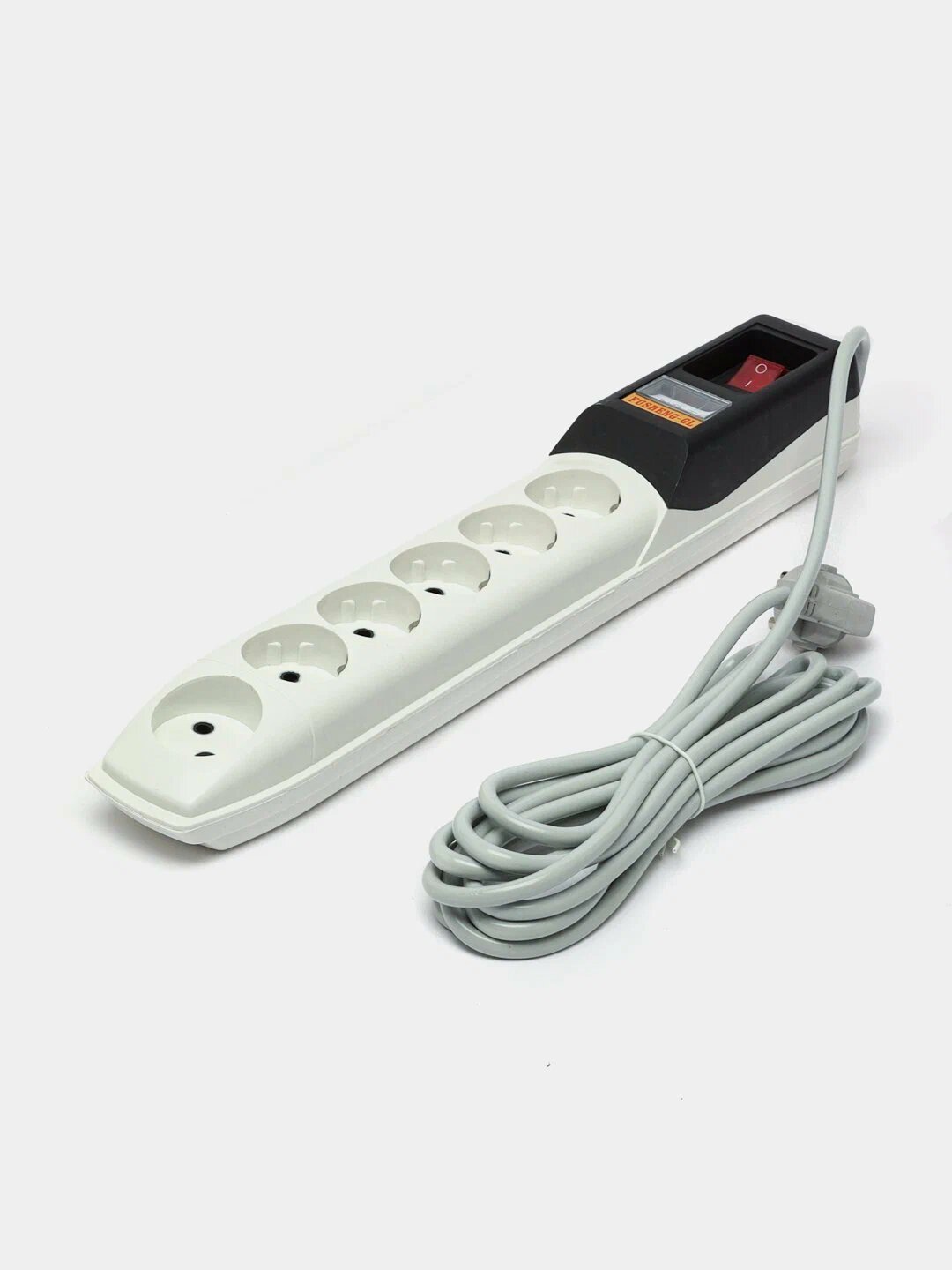 Сетевой фильтр 2Е 5XSchuko с выключателем, 5 розеток, 3G*1.5мм, 3м черный