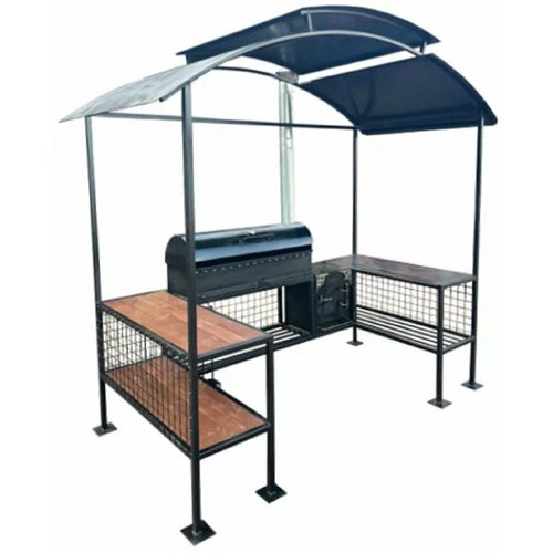 Мангал-беседка Спарта с крышкой-барбекю и усиленным каркасом 67800₽