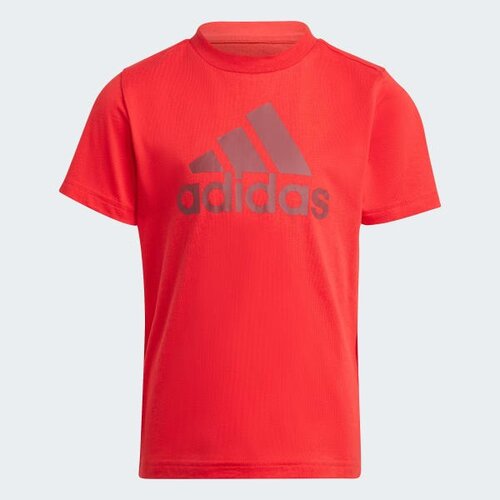 Футболка спортивная adidas, размер 7-8 лет, красный