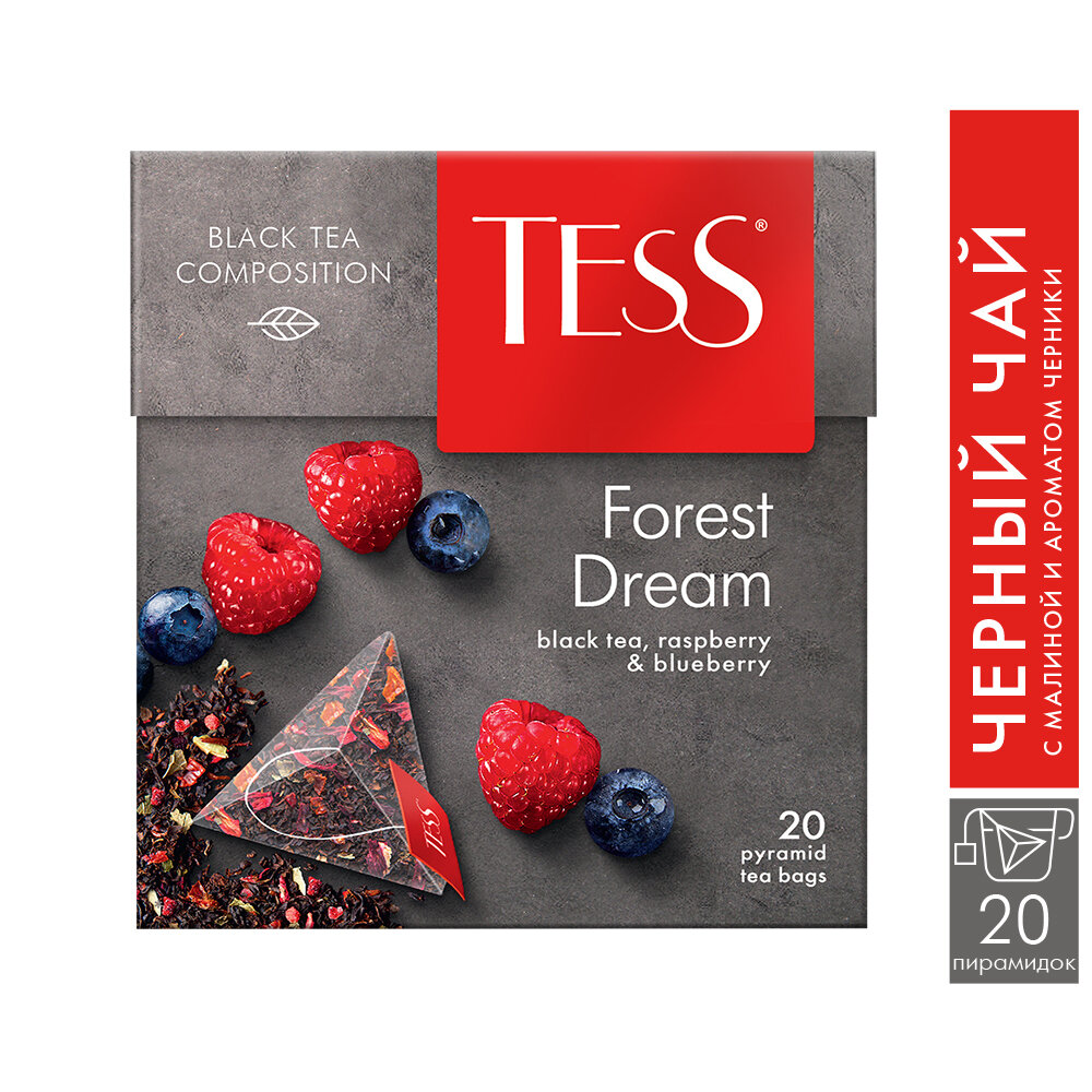 Чай TESS FOREST DREAM черный пирамидки 20шт