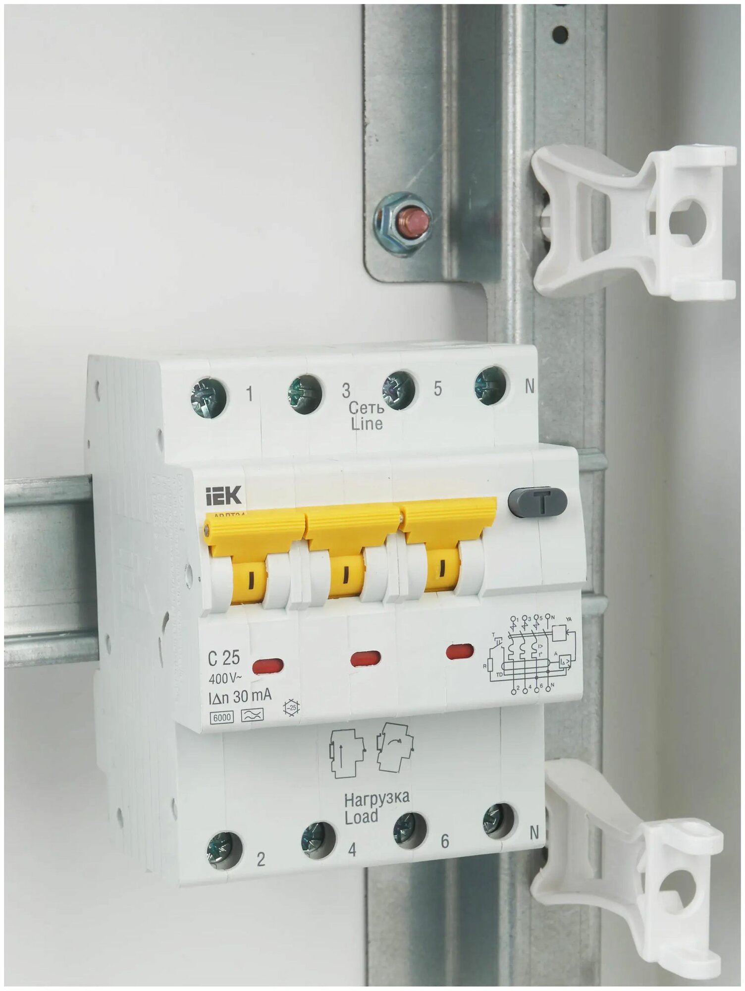АВДТ34 MAD22-6-020-C-30 Автоматический выключатель дифференциального тока трехполюсный+N 20А (тип A, Упаковка (3 шт.) IEK - фото №9