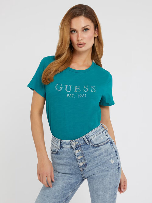 Футболка GUESS, размер M, зеленый