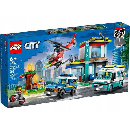 Конструктор LEGO City 60371 Штаб-квартира аварийных транспортных средств, 706 дет. конструктор lego city штаб аварийных транспортных средств 60371