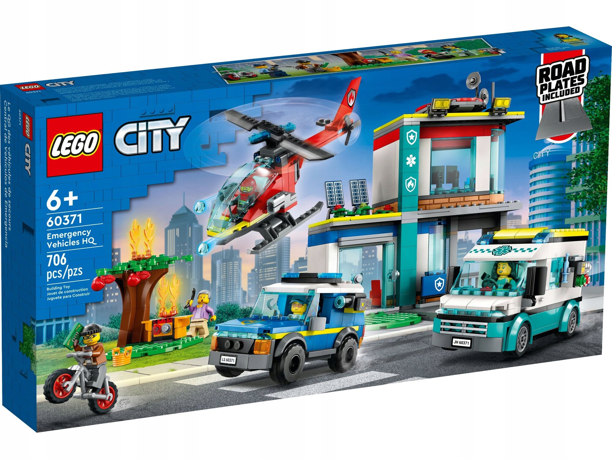 Конструктор LEGO City 60371 Штаб-квартира аварийных транспортных средств, 706 дет.