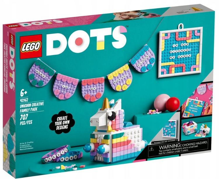 Набор для творчества Lego ® DOTS™ 41962 Творческий семейный набор «Единорог»