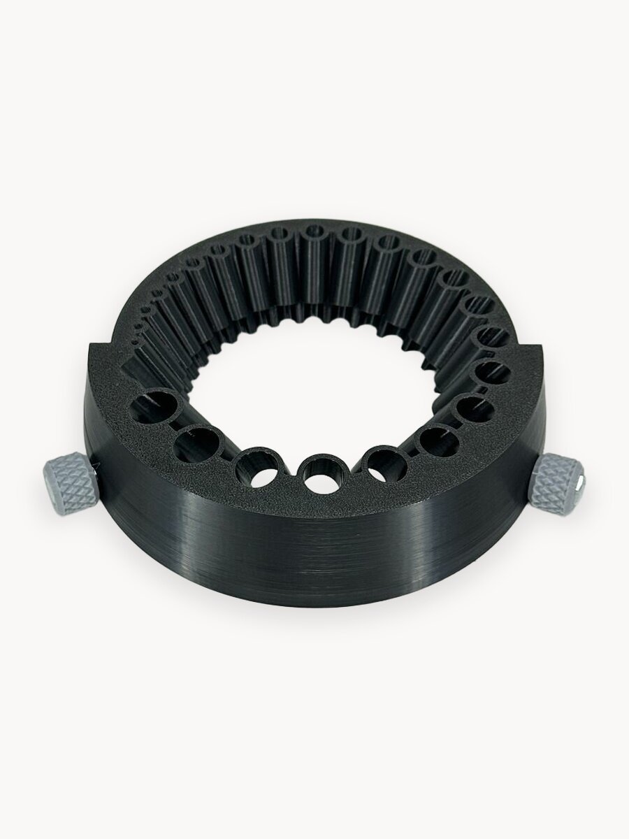 Насадка на УШМ, для заточки сверл, пластик, до 13,5мм, чёрный цвет