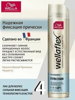 Лак для укладки волос Wellaflex Экстрасильный экстрасильной фиксации 250мл Interspray - фото №5