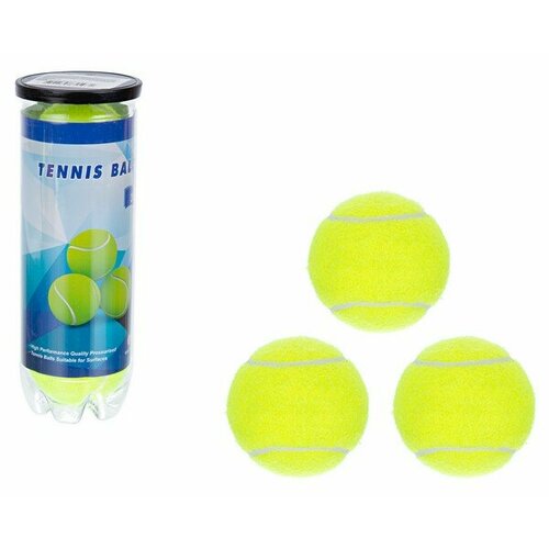 Мячики для большого тенниса 3 шт в тубусе 1248₽