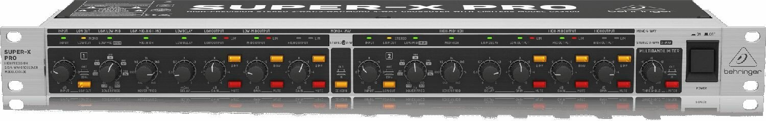 Behringer CX3400 V2 2/3-полосный стерео, 4-полосный моно кроссовер с лимитерами - фото №3