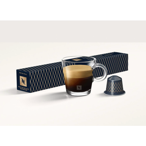 Кофе в капсулах Nespresso FESTIVE BLACK ESPRESSO, интенсивность 7, 10 капсул