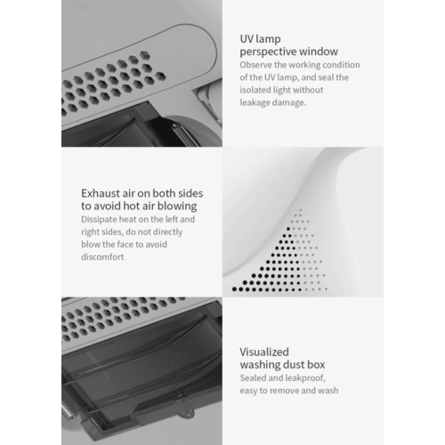 Deerma Пылесос для удаления пылевых клещей deerma Mite Vacuum Cleaner CM800 White 450W 75dB 639000₽