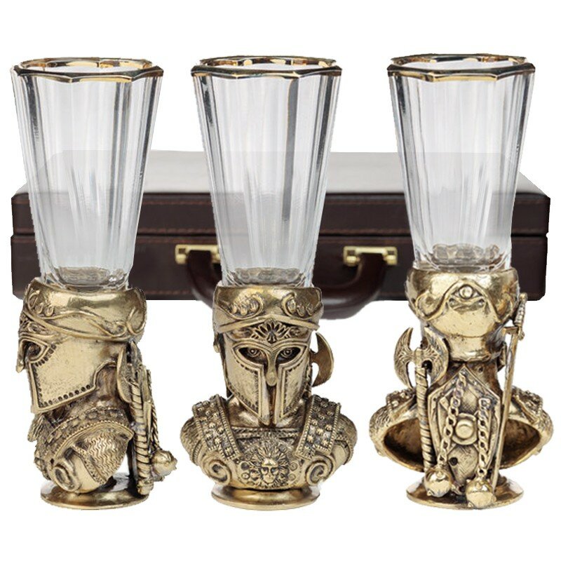 фото Подарки Набор из трёх лафитников "Рыцари" в подарочном футляре (50 мл)