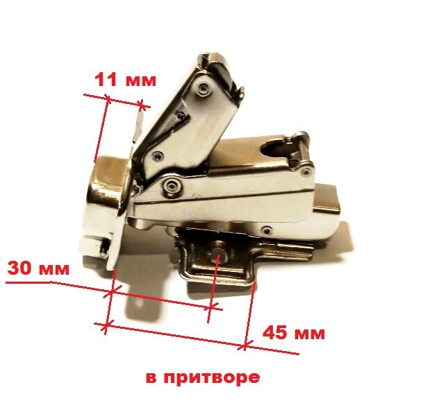 Петля трансформер Н-2мм под саморез CLIP-ON с доводчиком 1 шт N-11