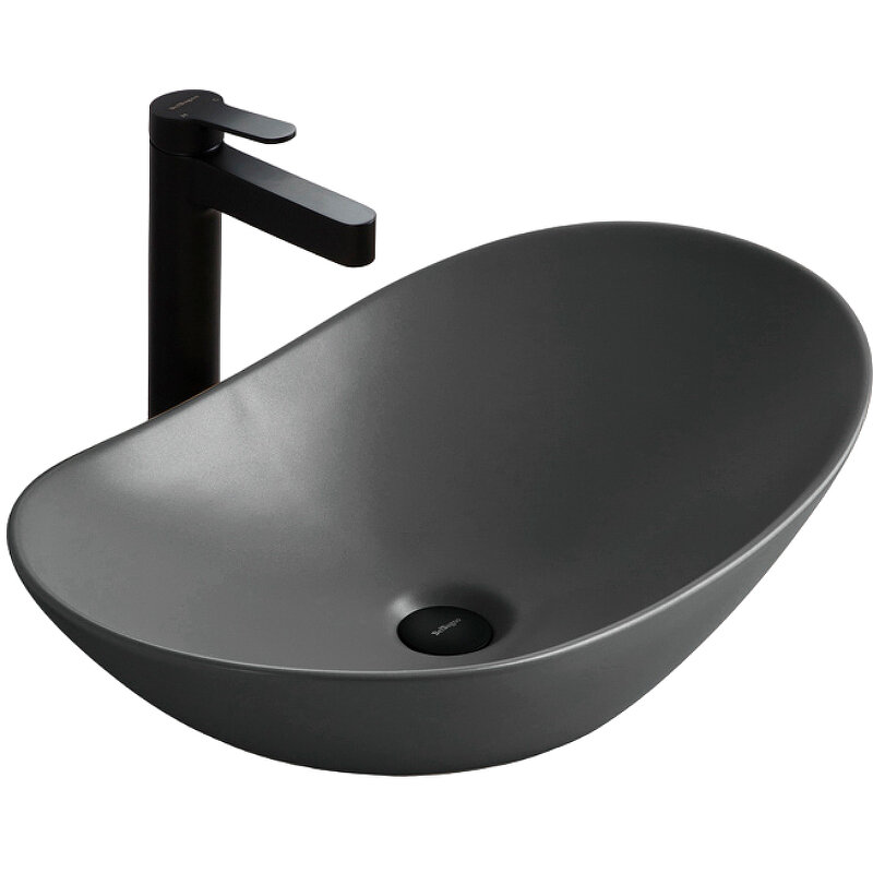 фото Раковина-чаша BelBagno 60 BB1404-H311 Серая матовая