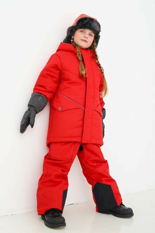 Куртка MINIDINO, размер 140-146, красный