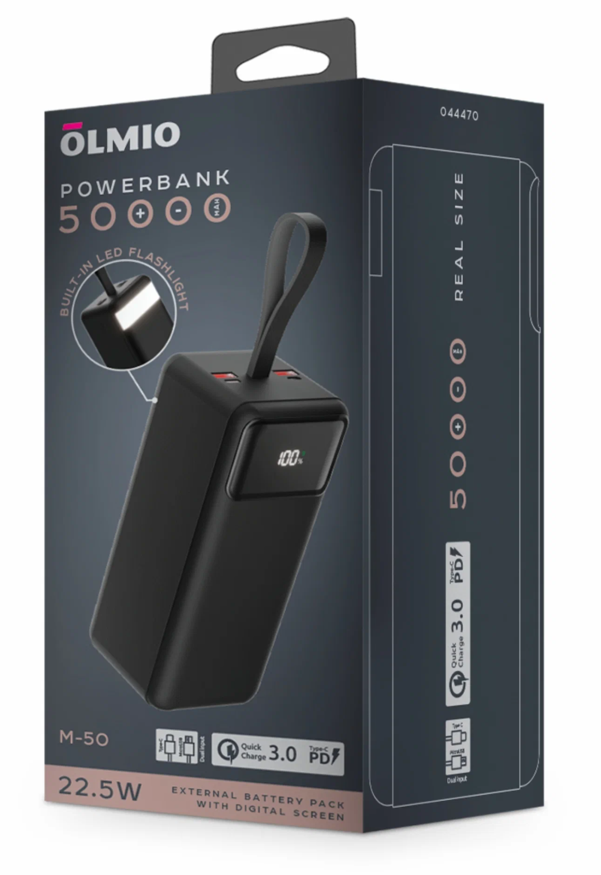 Внешний аккумулятор OLMIO M-50, 50000mAh, black - фото №7