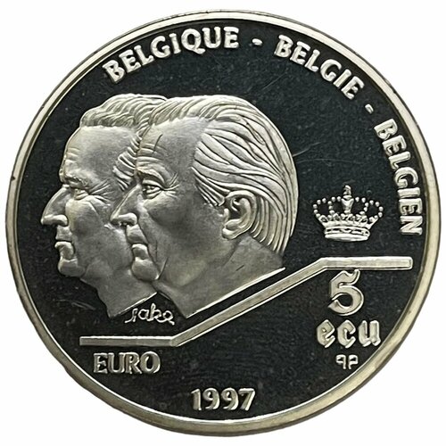 Бельгия 5 экю 1997 г. (40 лет Римскому договору) (Proof)
