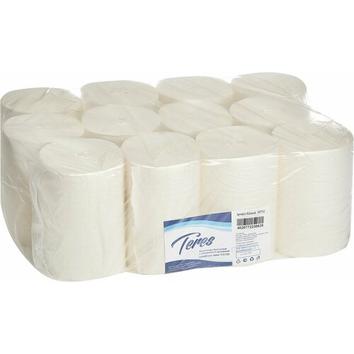 Полотенца бумажные Teres для диспенсера Комфорт мини, 1 слой, 120 м, 12 рулонов, без втулки