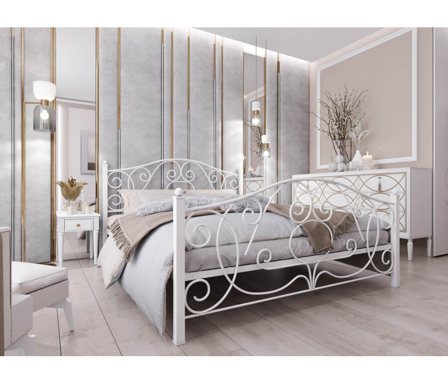 фото Двуспальная кровать Woodville Викси 180х200 черная