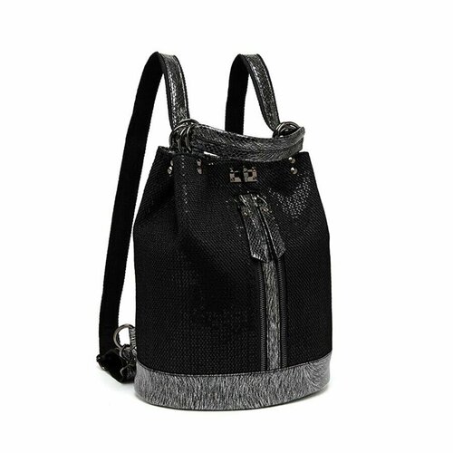 фото Рюкзак женский с паетками bag-trophy черный