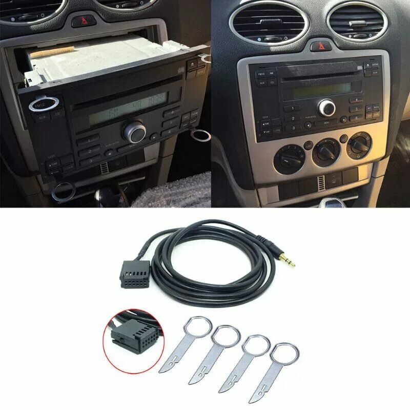 AUX кабель для Ford AUX для Ford Fiesta, Mondeo, Focus 2, Transit, Fusion Galaxy C-Max s-Max Tourneo 6000CD, 5000C, 6006CDC