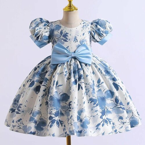 фото Платье нарядное, размер 130, голубой max garment