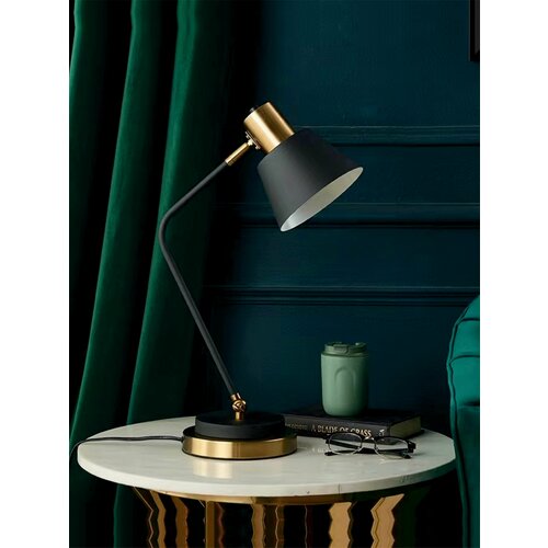 Лампа настольная для офиса VertexHome E27 1 лампа 40 Вт черный современный стиль 11150₽