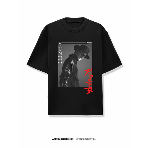 Футболка  , размер XXL, черный