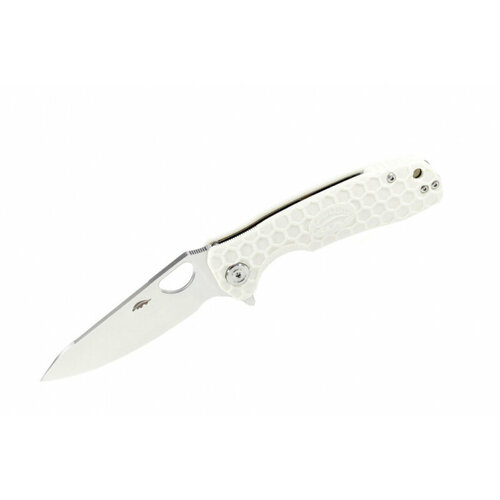 фото Нож складной honey badger leaf d2 l (hb1384) с белой рукоятью